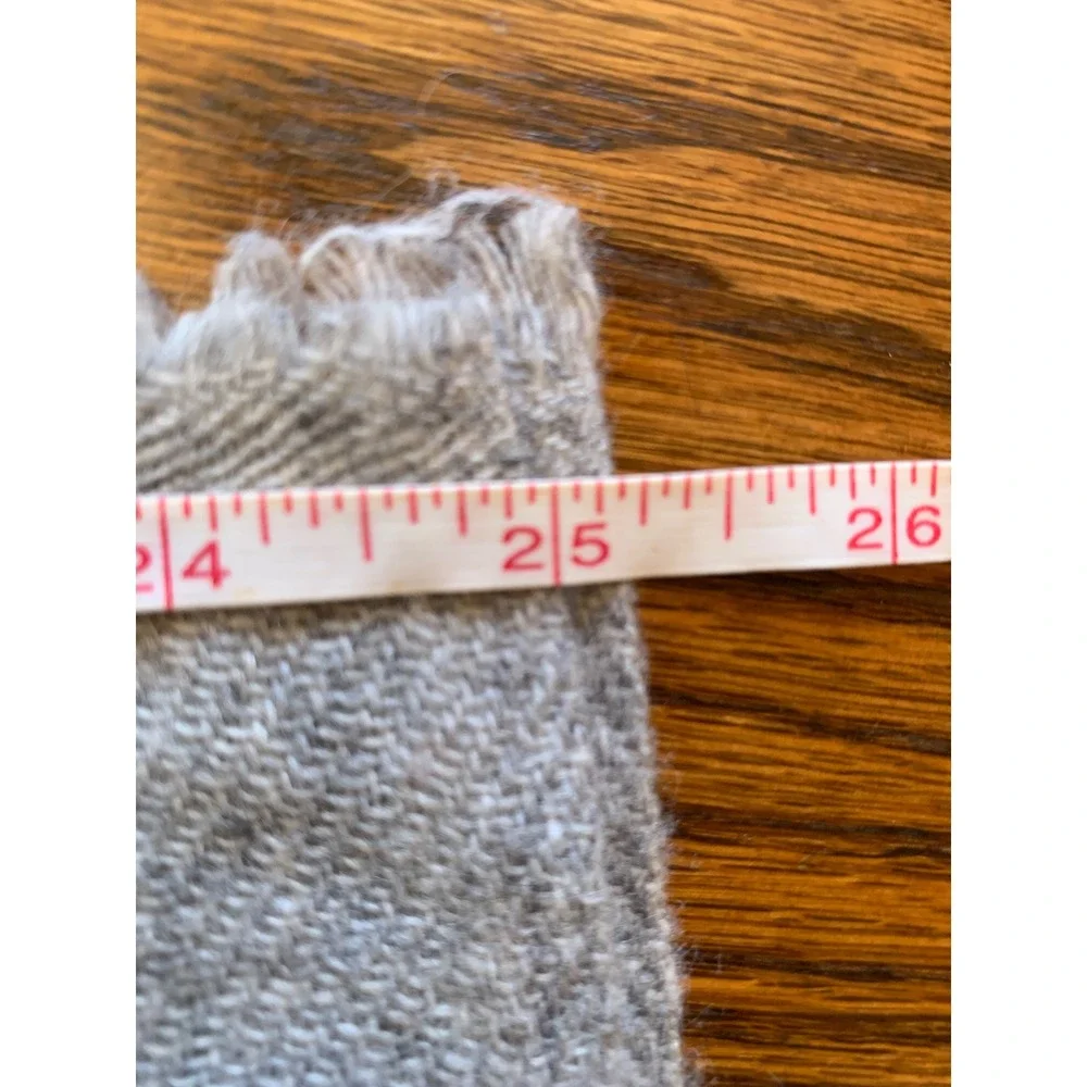 Soft Gray Cashmere Scarf Shawl Wrap Classy Minimalist Quiet Luxury 37x50